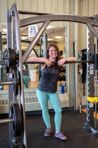 Marnie Werner, yoga teacher, group fitness instructor, manager, front desk, social media and website design.